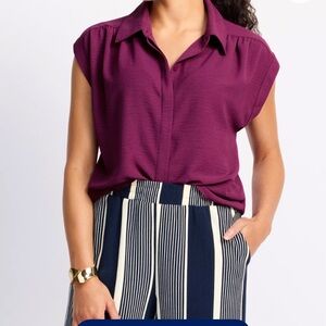 Nine Britton Rich Purple Blouse